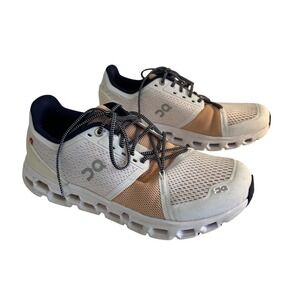 On Running Athletic Shoes - Cream and Tan
